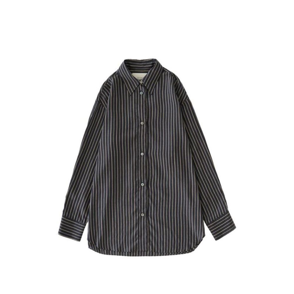 STUDIO NICHOLSON Striped Cotton Shirt Women BLUE Shirts